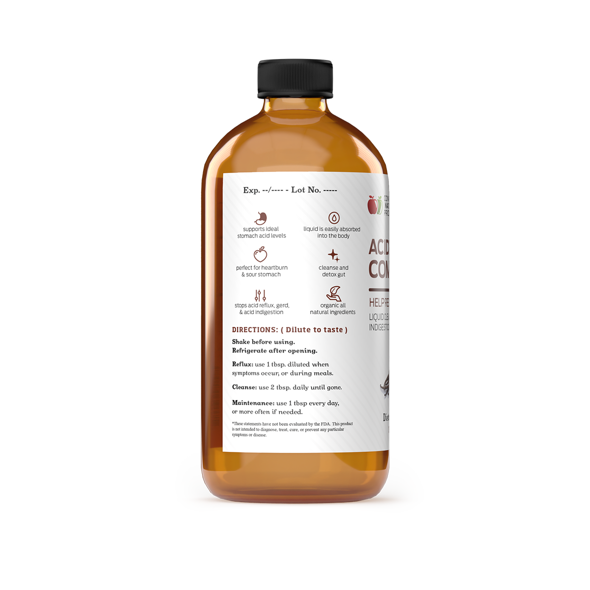 Acid Reflux Complete solution for GERD, reflux, and indigestion relief, featuring natural ingredients for improved digestive health.