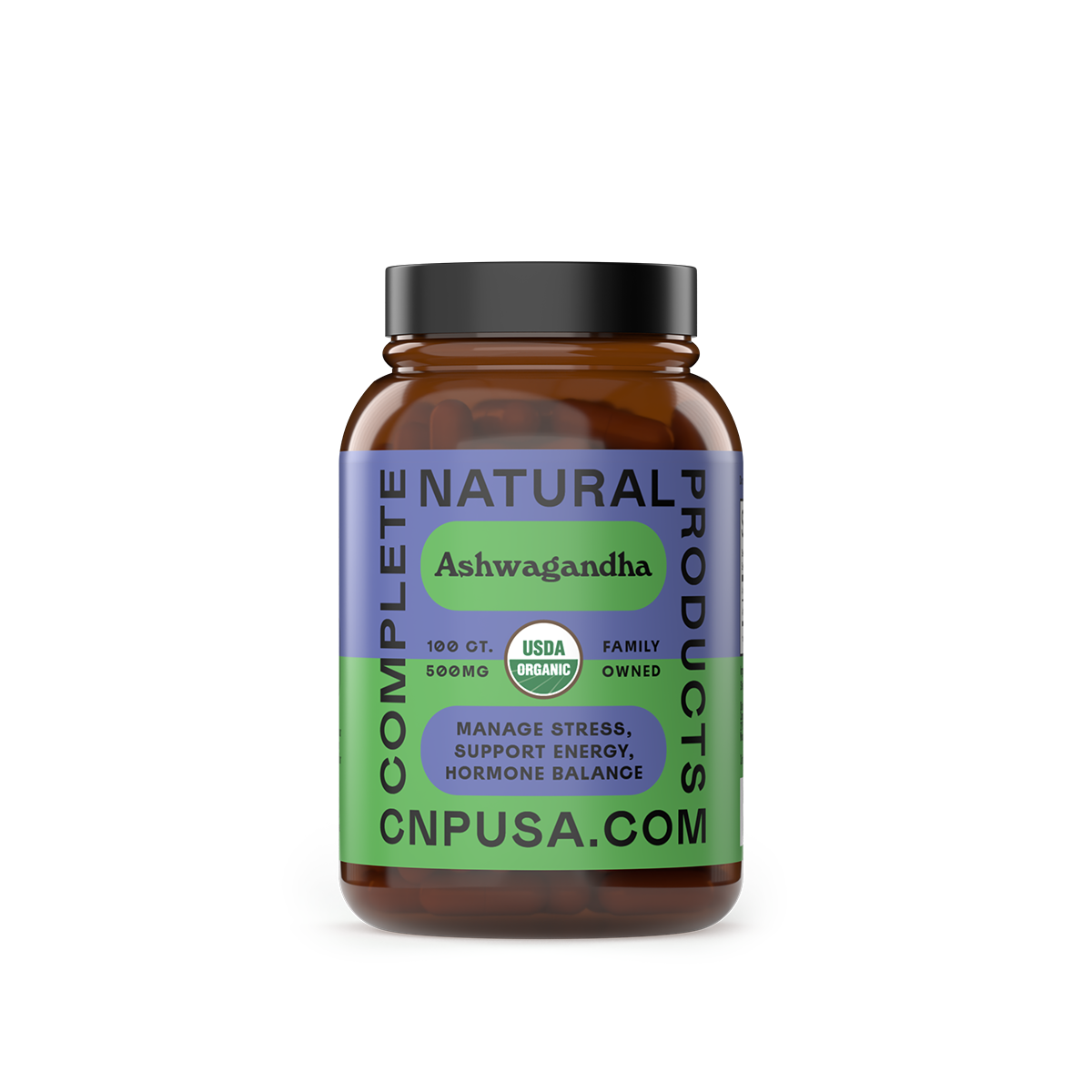 Pure Organic Ashwagandha Capsules - Veggie Capsule, Kosher