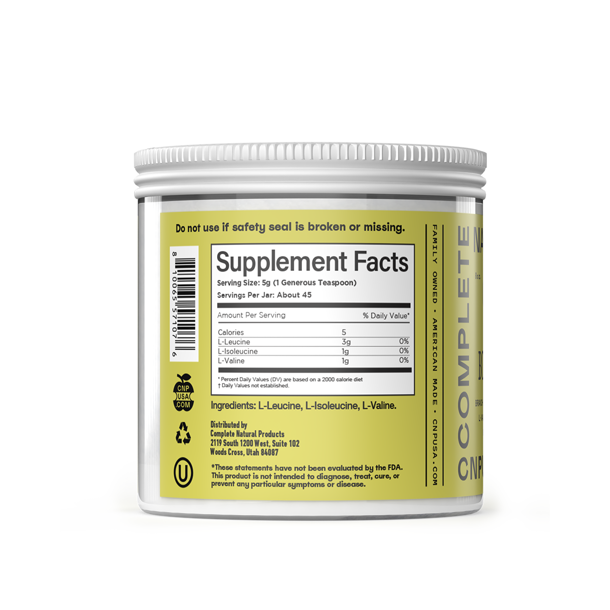 Knutrition BCAA 2:1:1 Powder 500g – Instantised, Pure Branch Chain Amino Acids