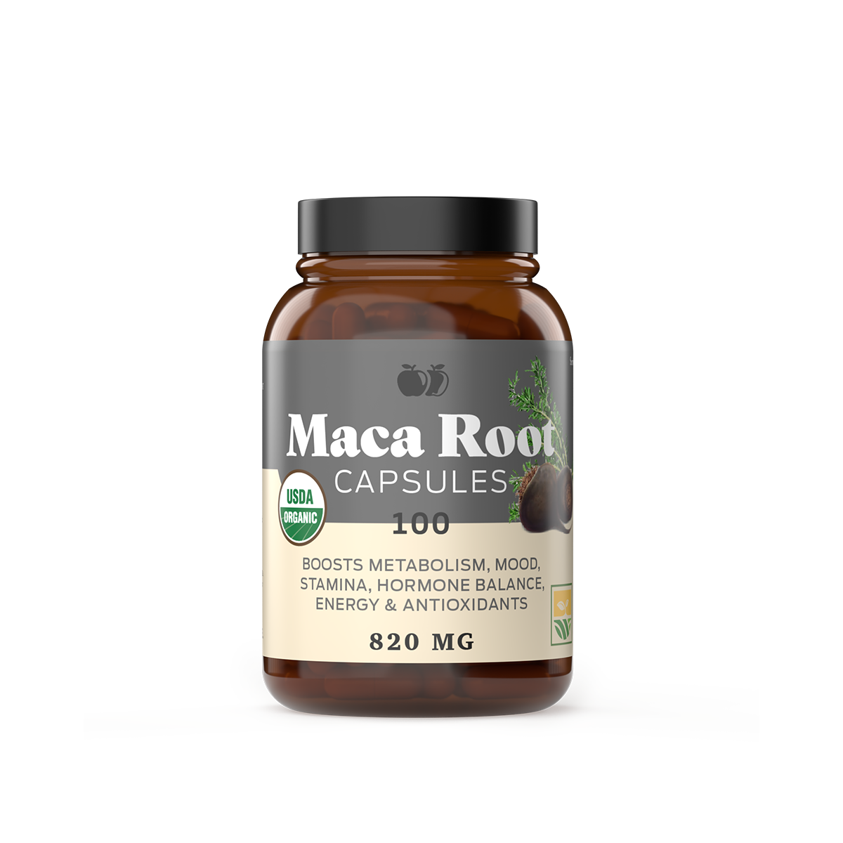 Organic Black Maca Root Capsules