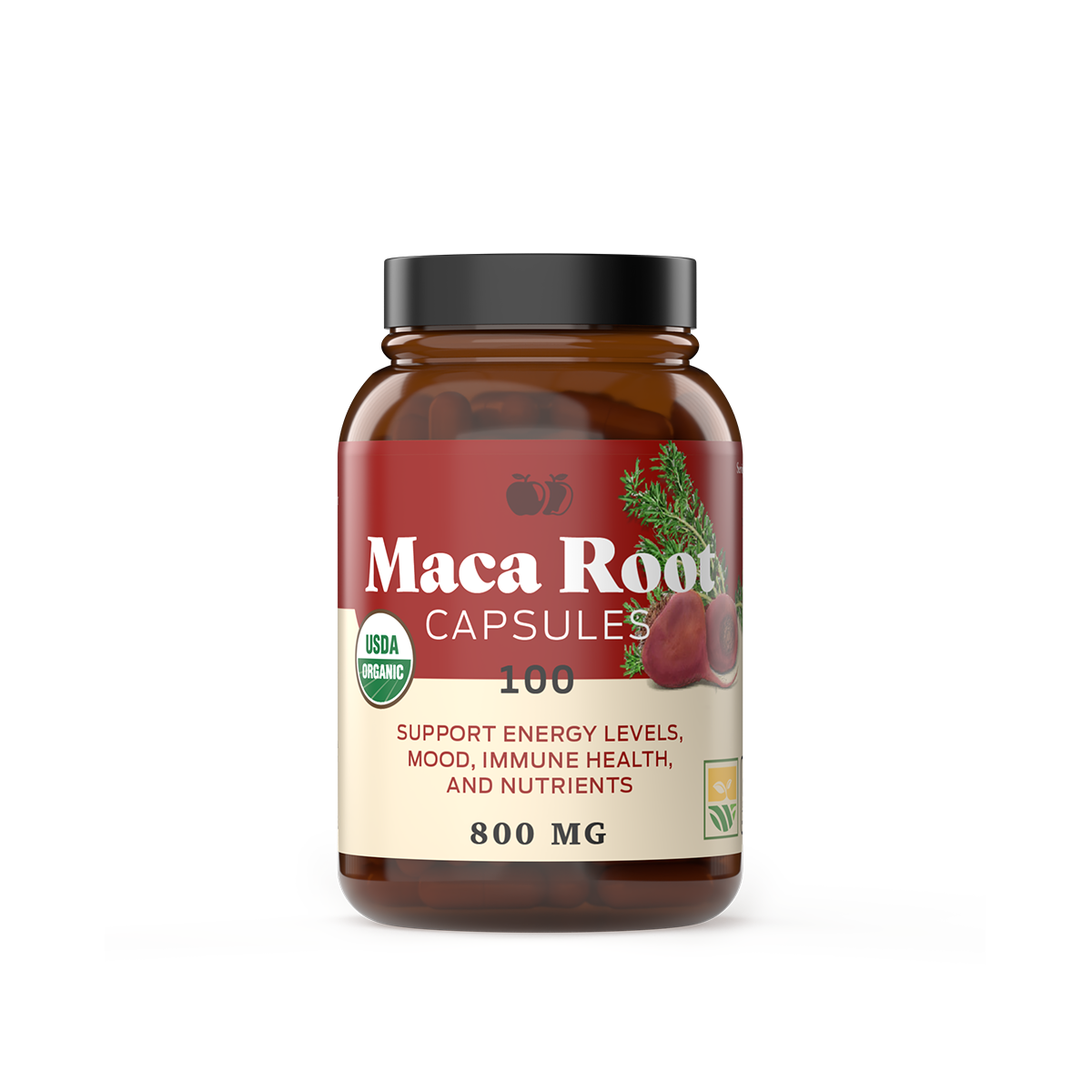 Organic Red Maca Root Capsules