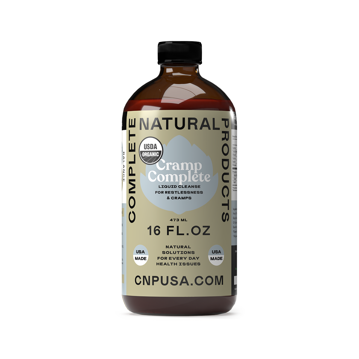 Calambre completo - Botella de vidrio de 16 oz