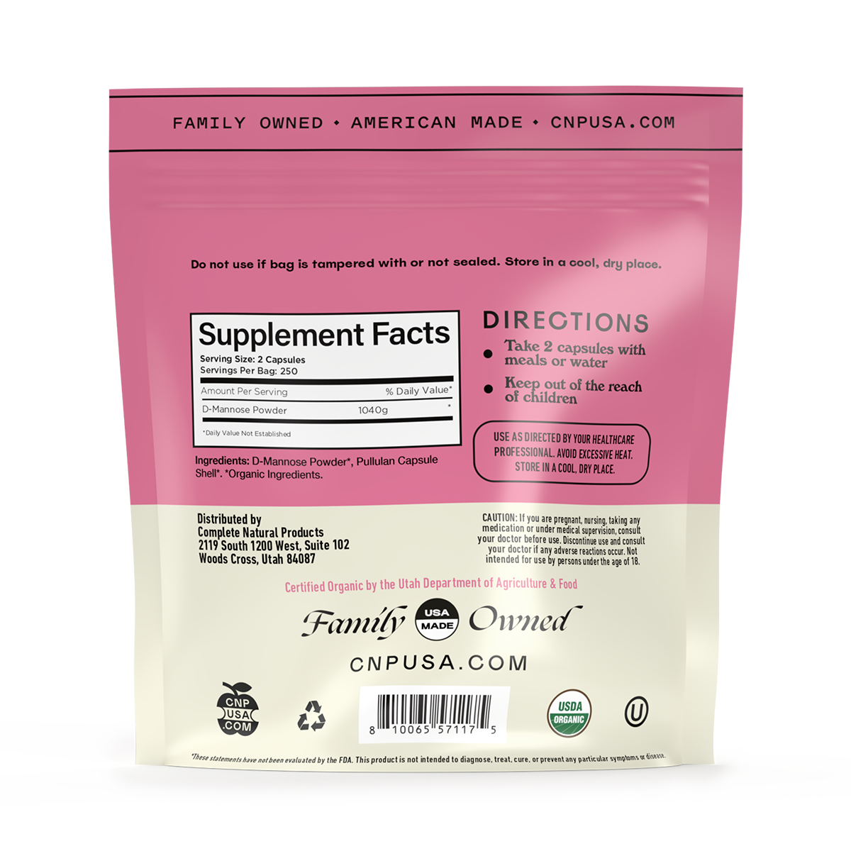 Cápsulas de D-Manosa Orgánica