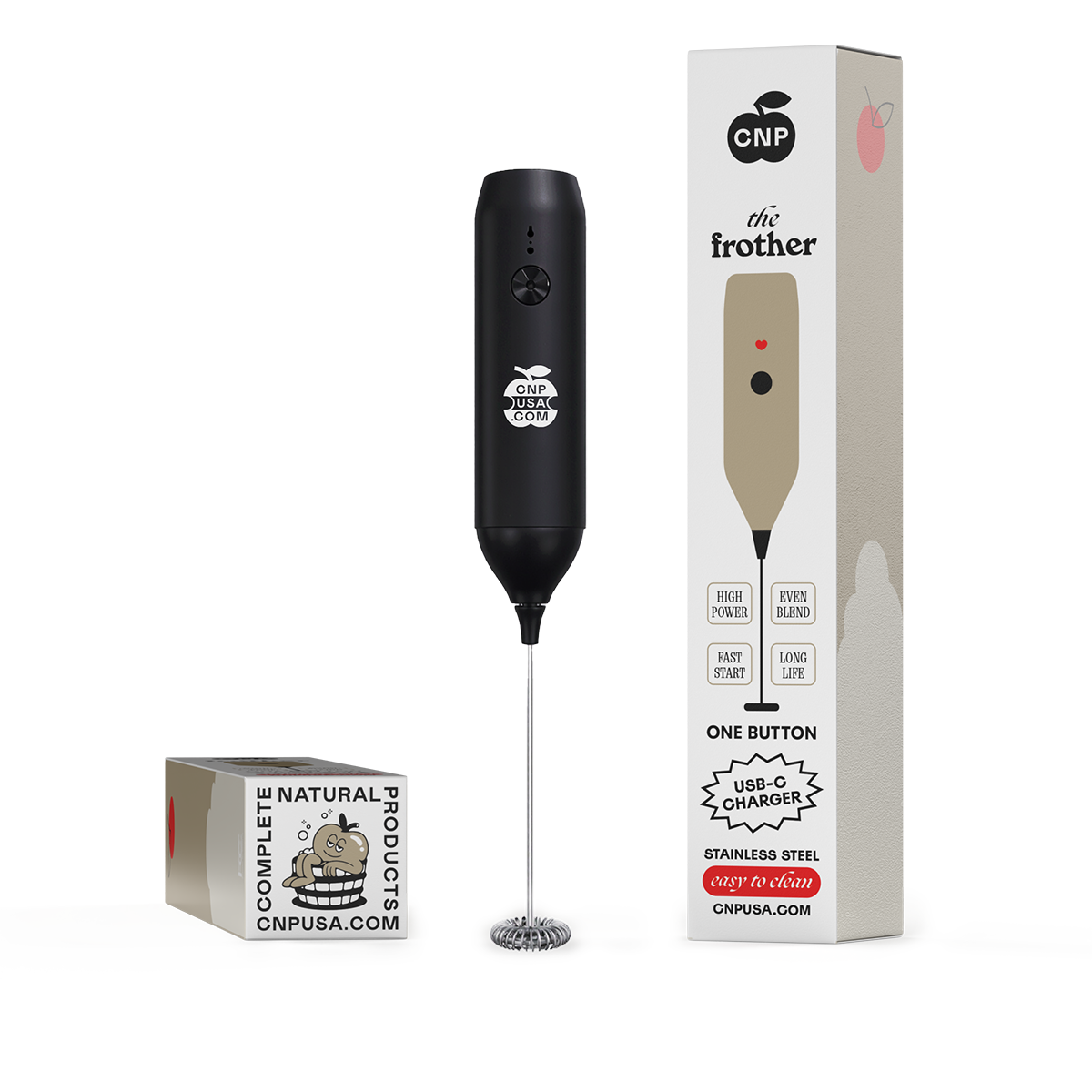 CNP Handheld Milk Frother | USB-C Rechargeable Powder Mixer – CNPUSA