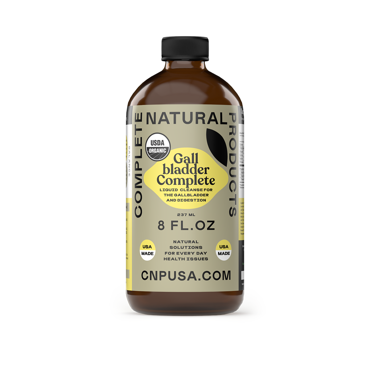 Vésicule biliaire complète - Bouteille en verre de 16 oz