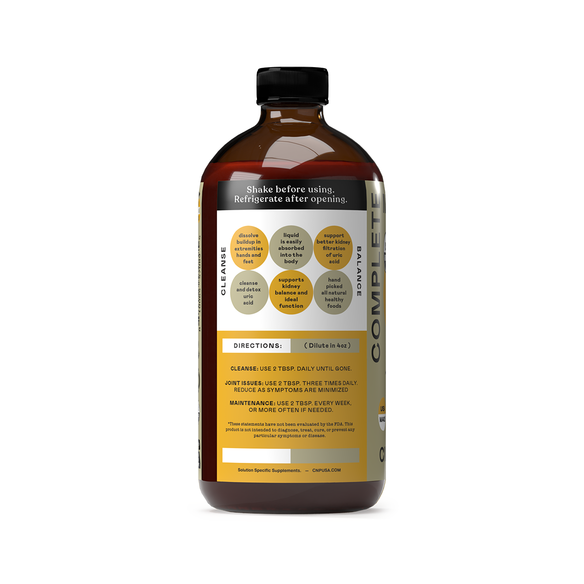 Support articulaire complet - Bouteille en verre de 16 oz