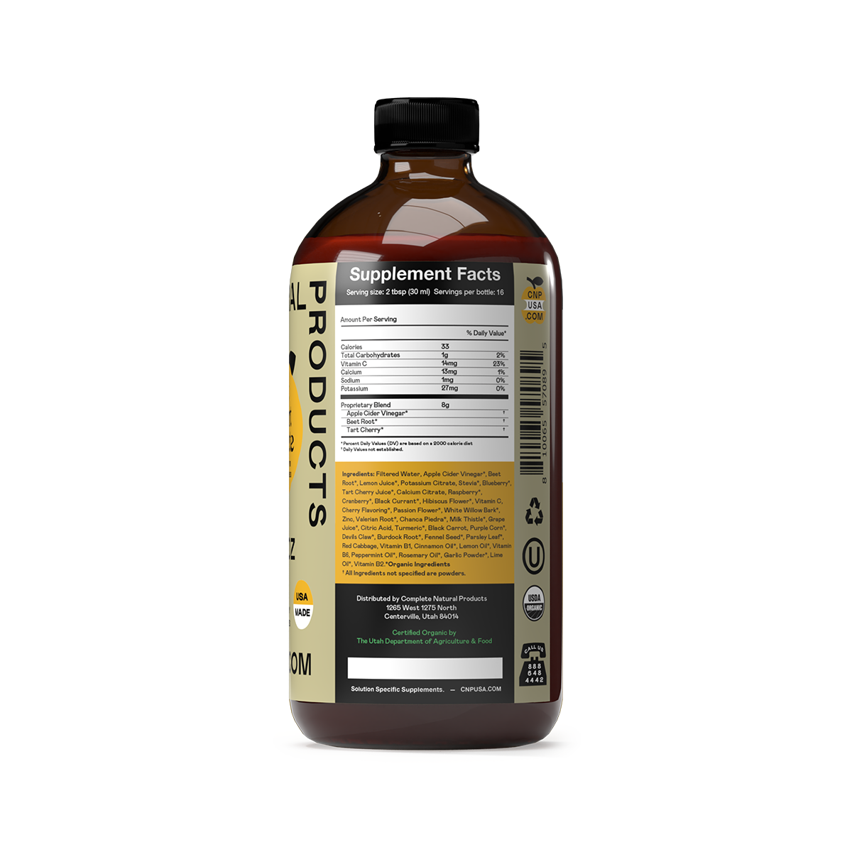 Support articulaire complet - Bouteille en verre de 16 oz