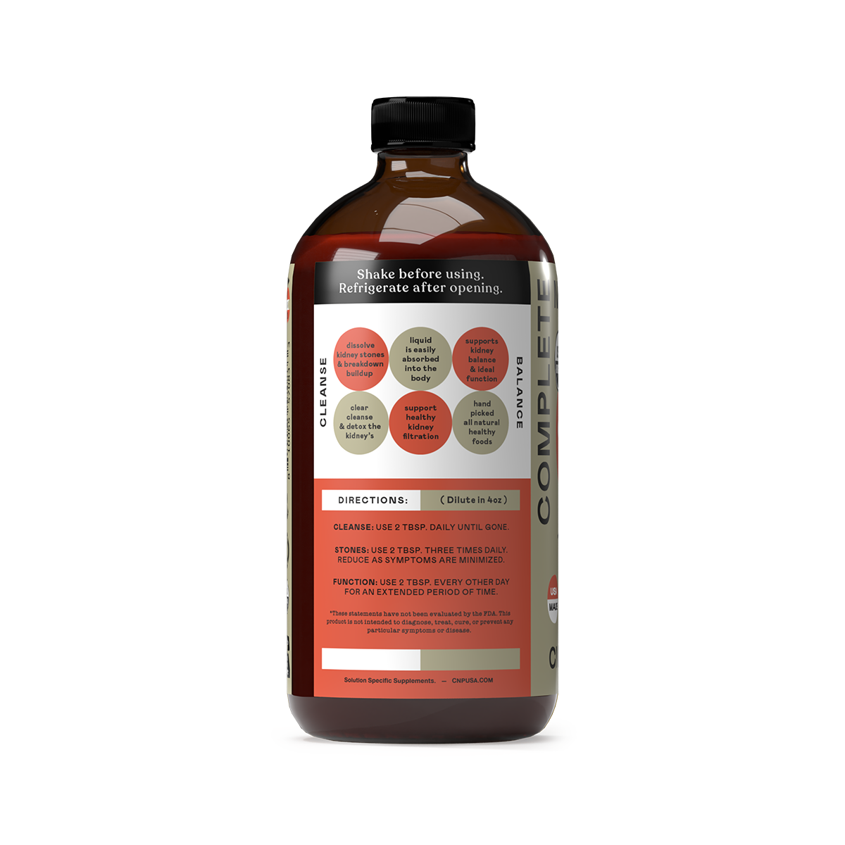 Rein complet - Bouteille en verre de 16 oz