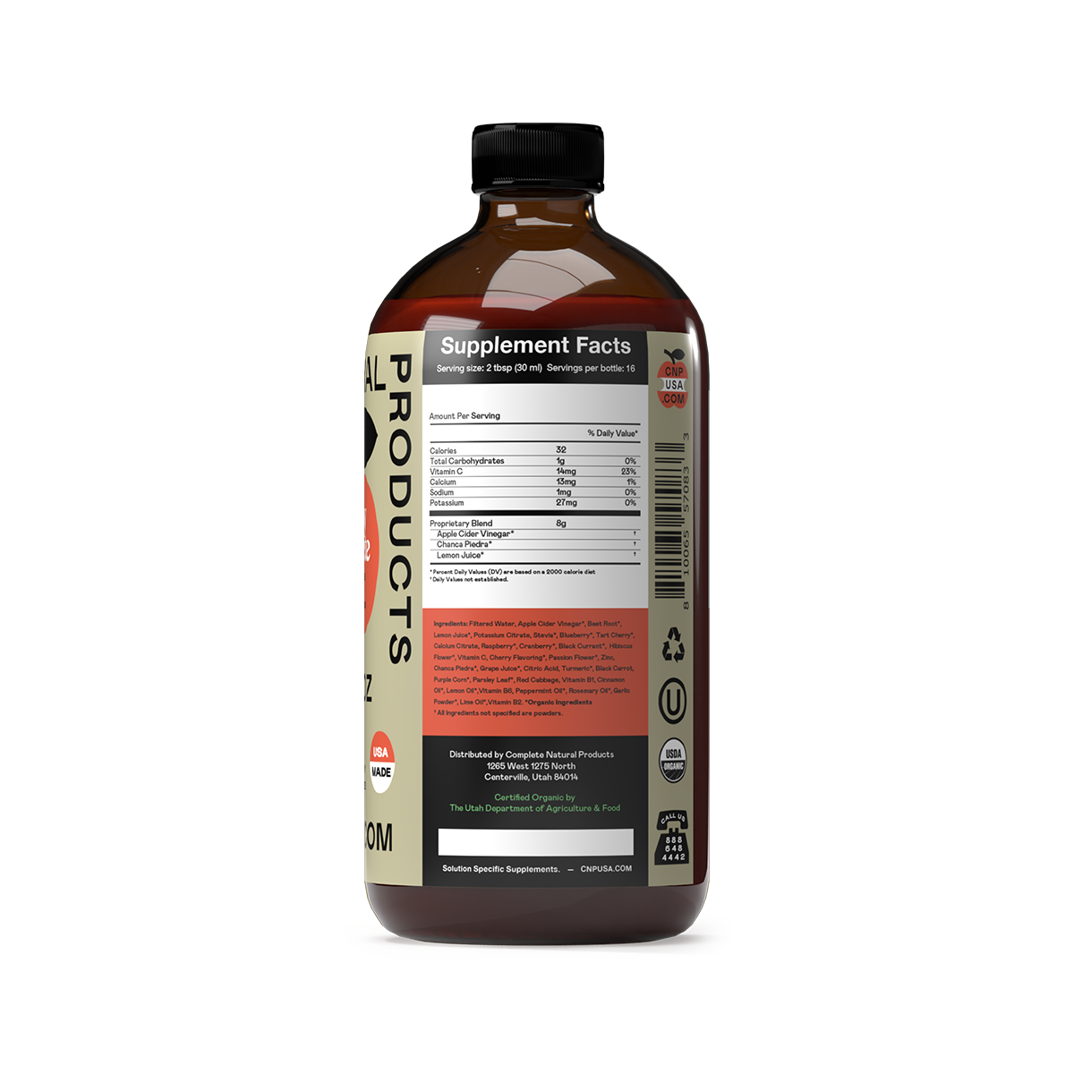 Rein complet - Bouteille en verre de 16 oz