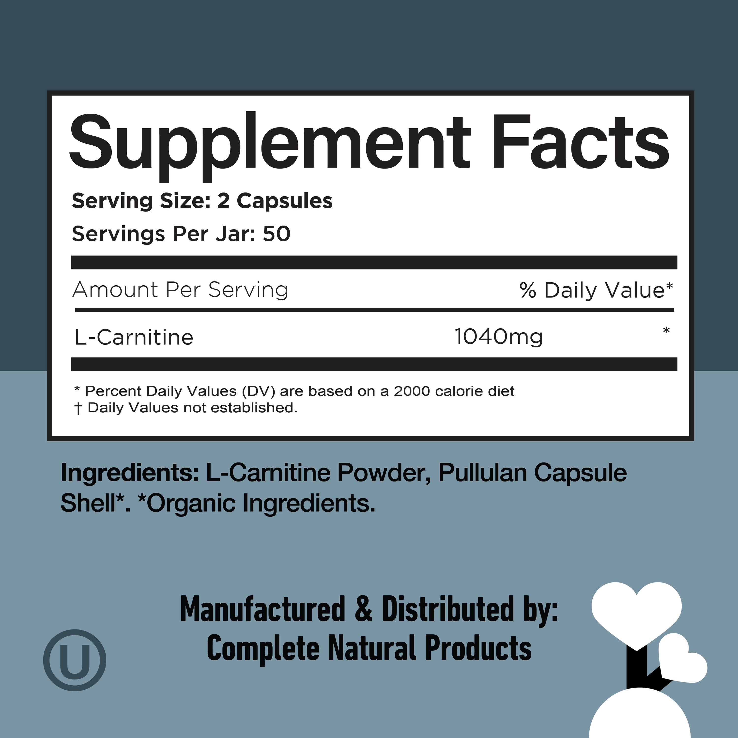 L-Carnitine Capsules 520mg Plant-Based Amino & Energy Support CNPUSA L-Carnitine Capsules 520mg Plant-Based Amino & Energy Support CNPUSA