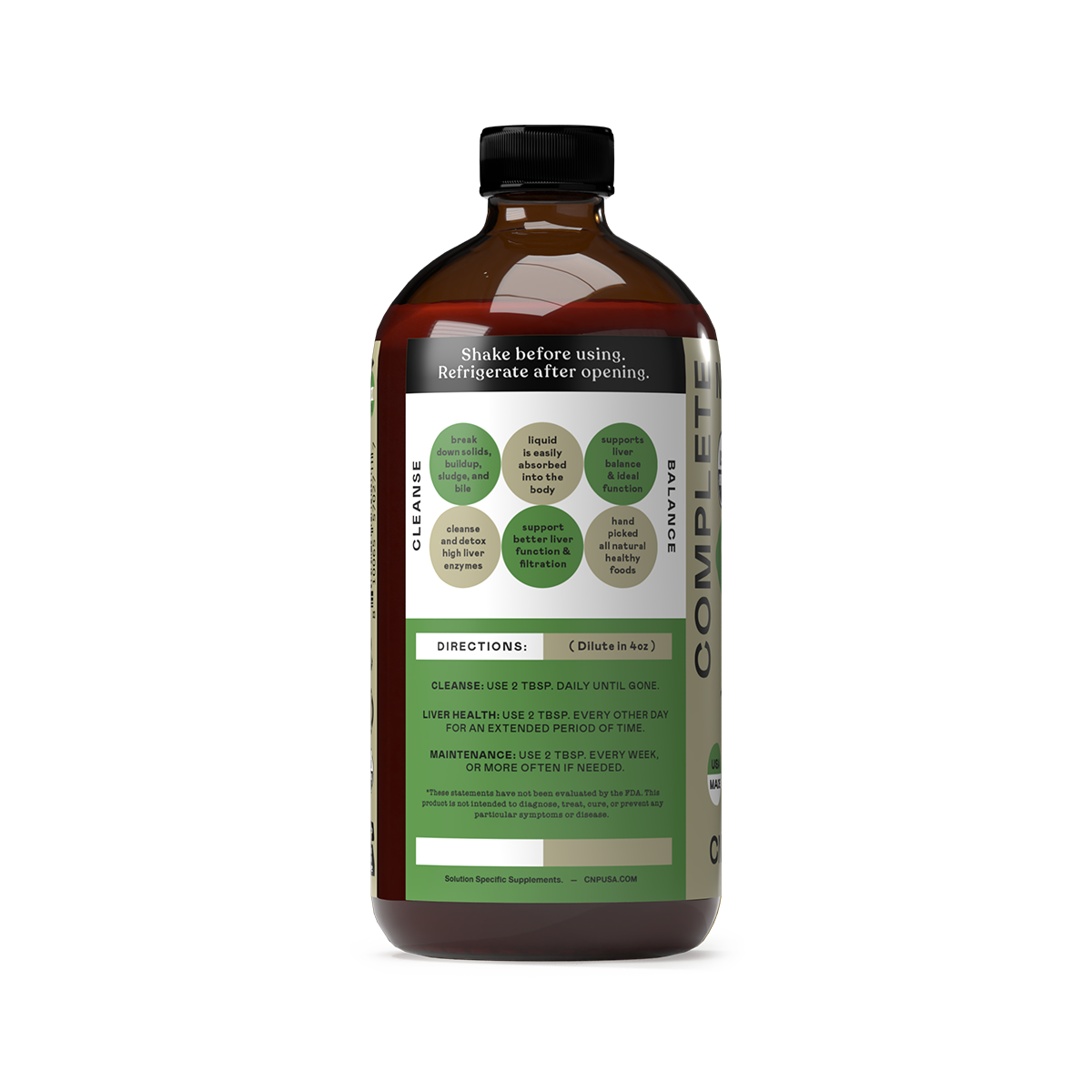Foie complet - Bouteille en verre de 16 oz