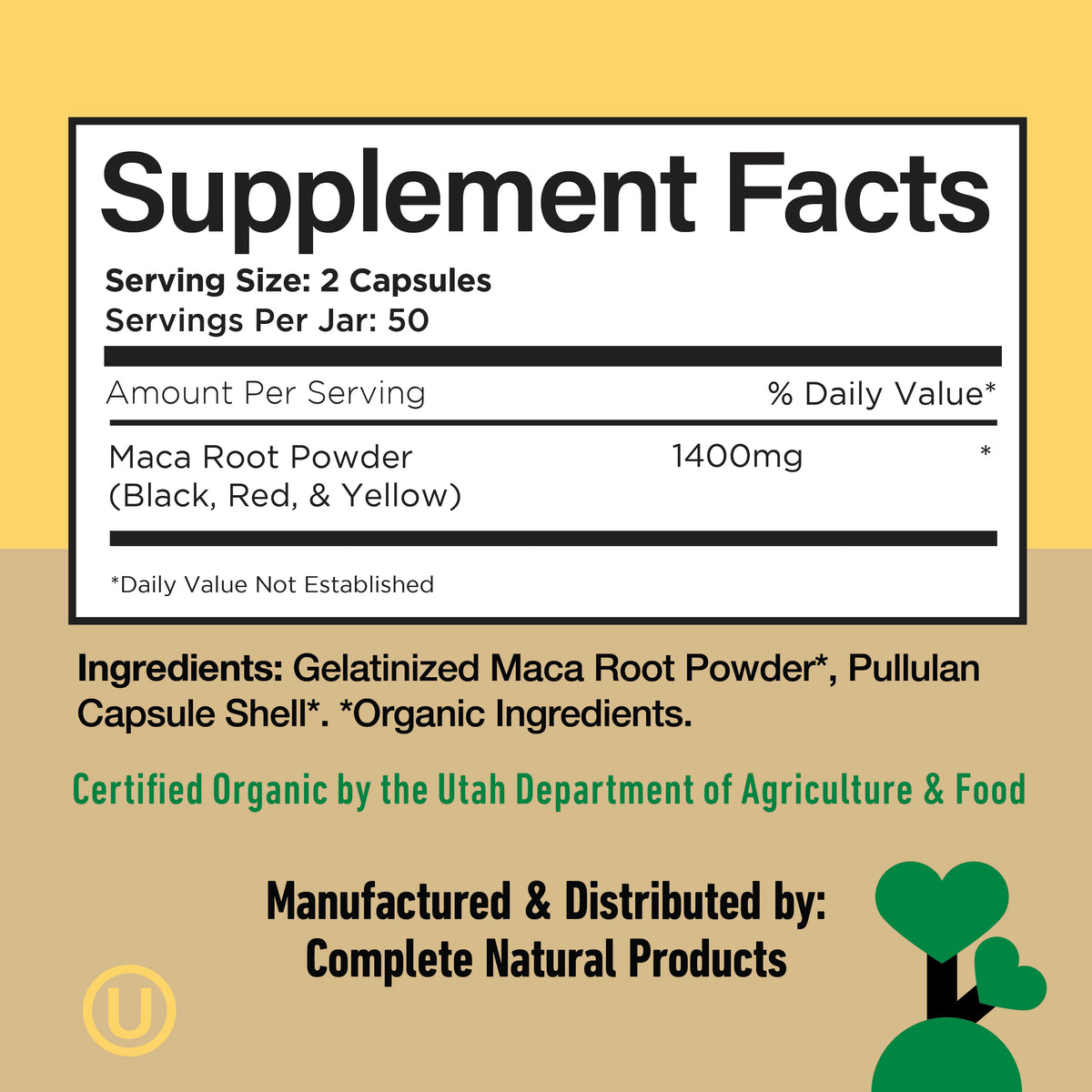 Organic Maca Root Capsules