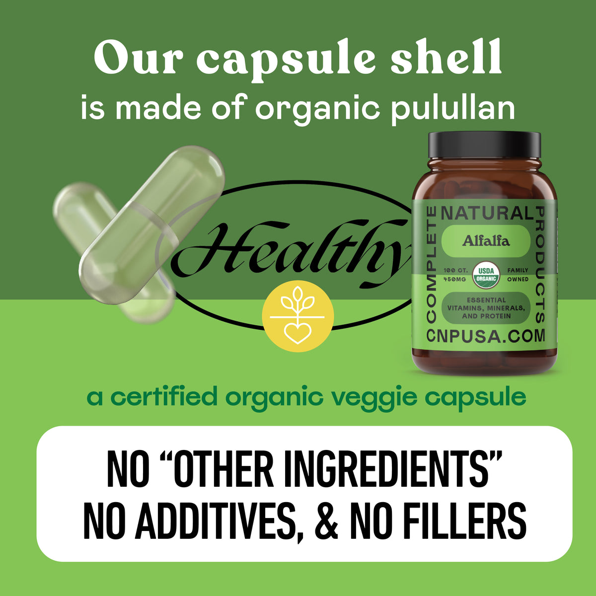 Capsules de luzerne biologique