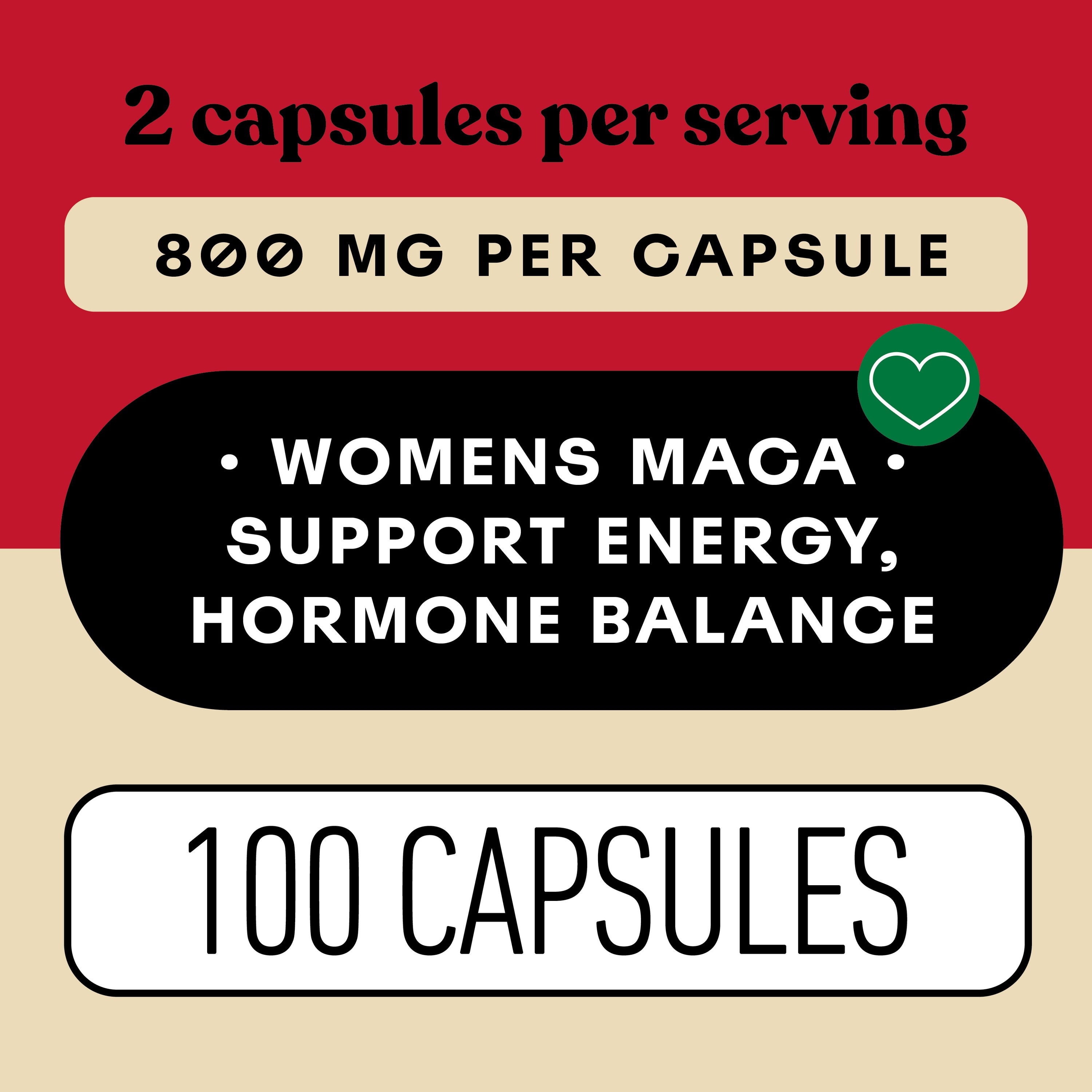 Organic Red Maca Root Capsules
