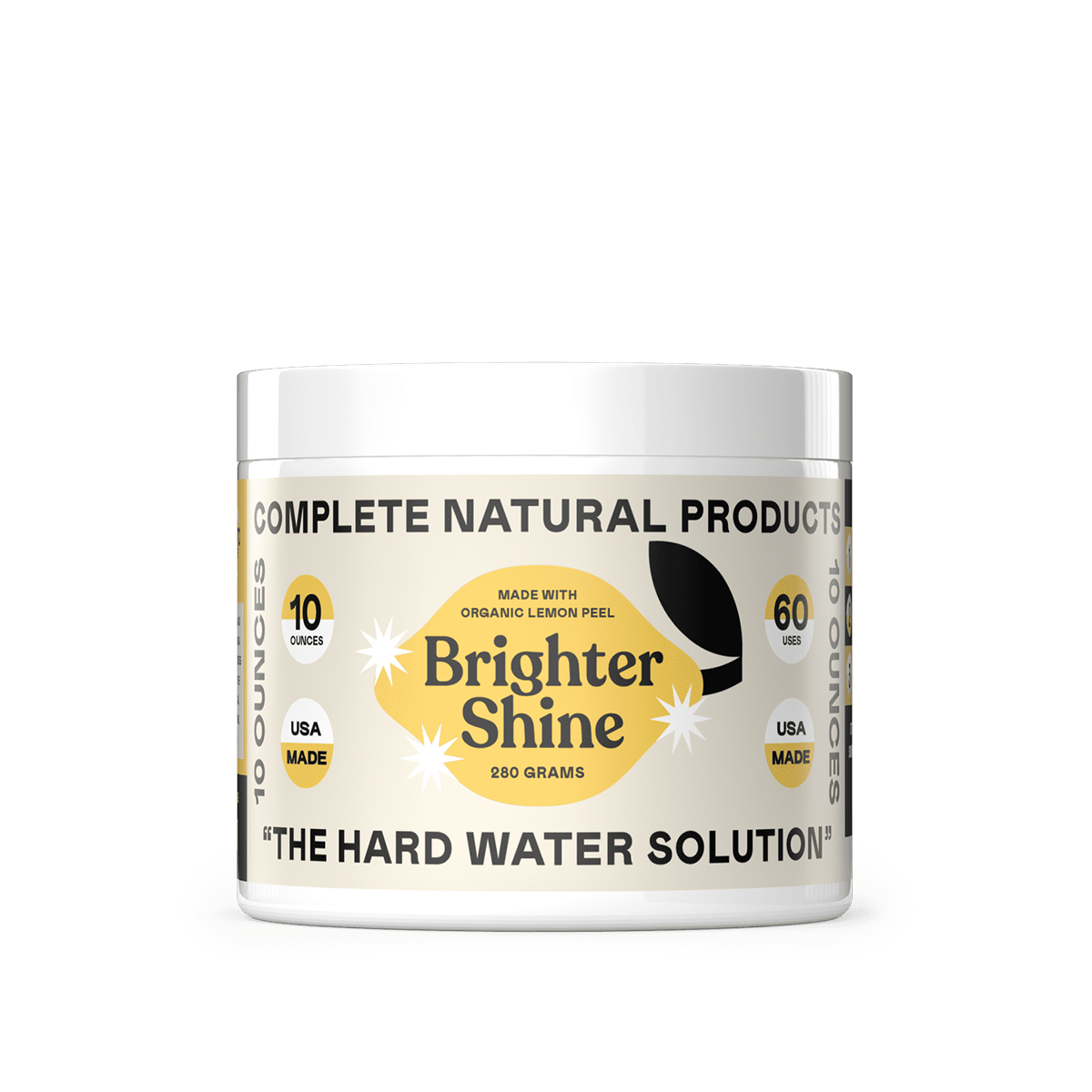 Brighter Shine - 60 Uses, Natural Lemon Dishwasher Additive & Cleaner, Hard Water Spots