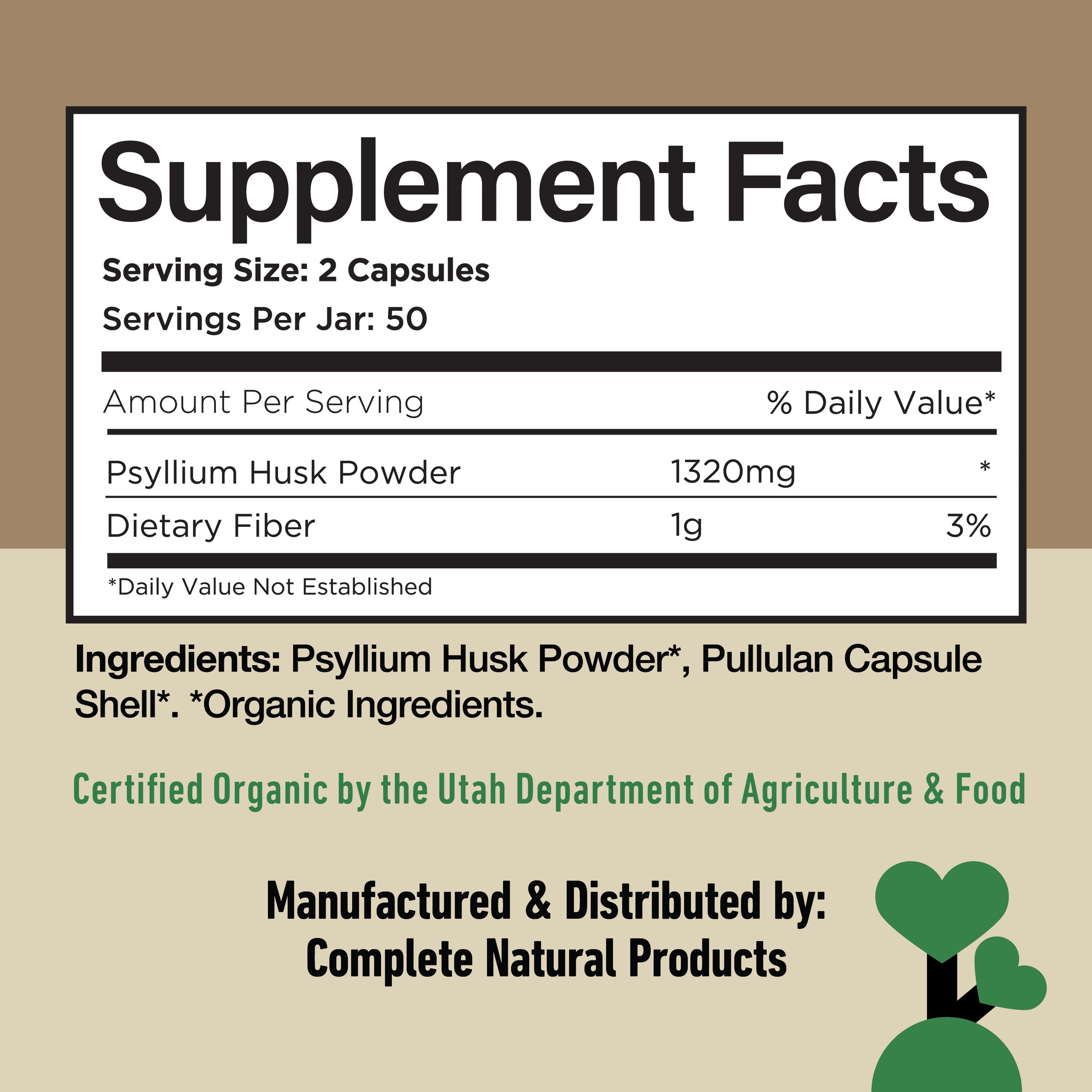 Gélules de cosses de psyllium bio