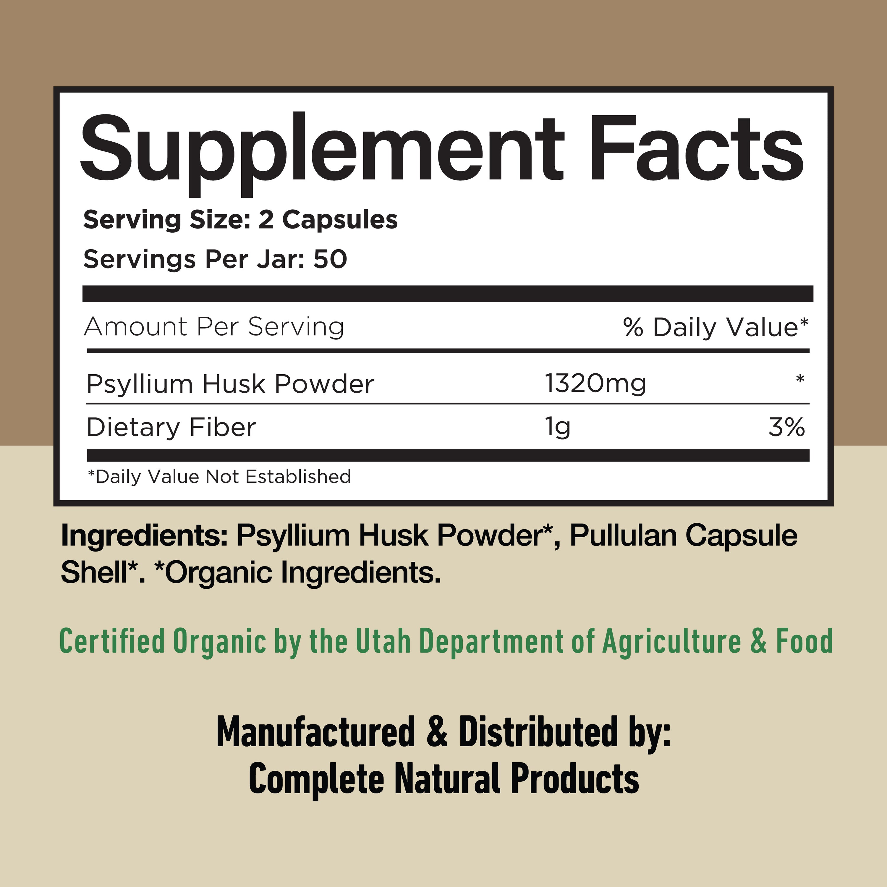 Organic Psyllium Husk Capsules