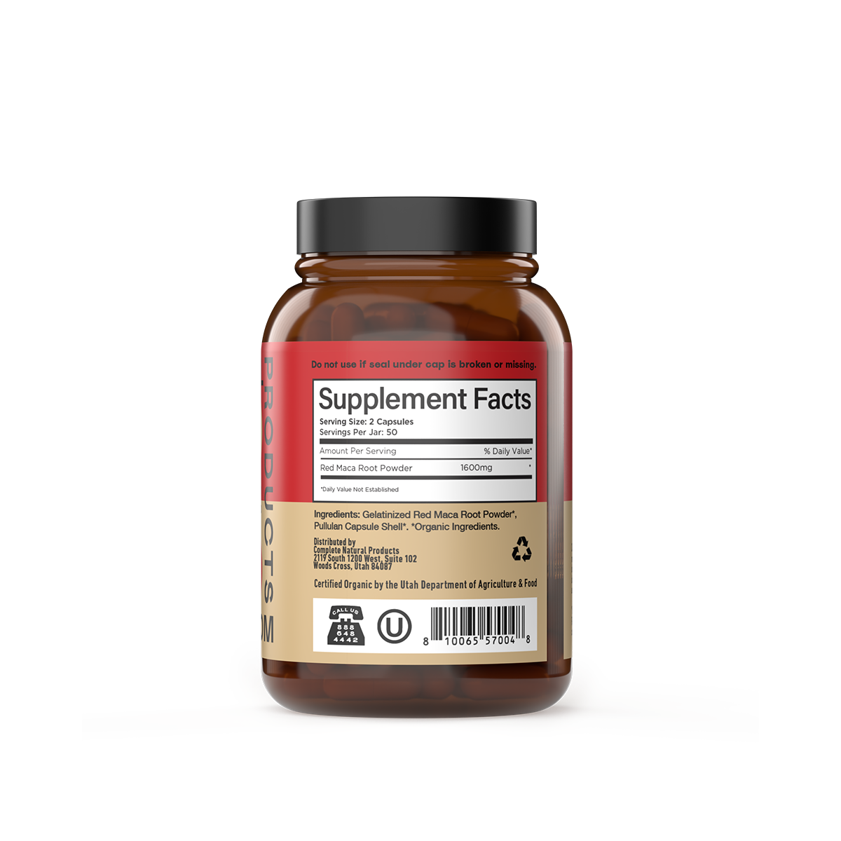 Organic Red Maca Root Capsules