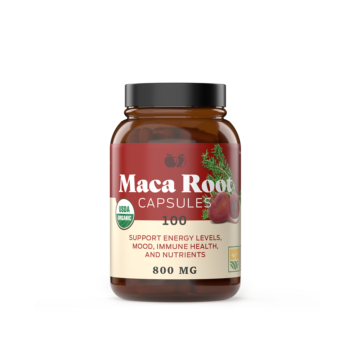 Organic Red Maca Root Capsules