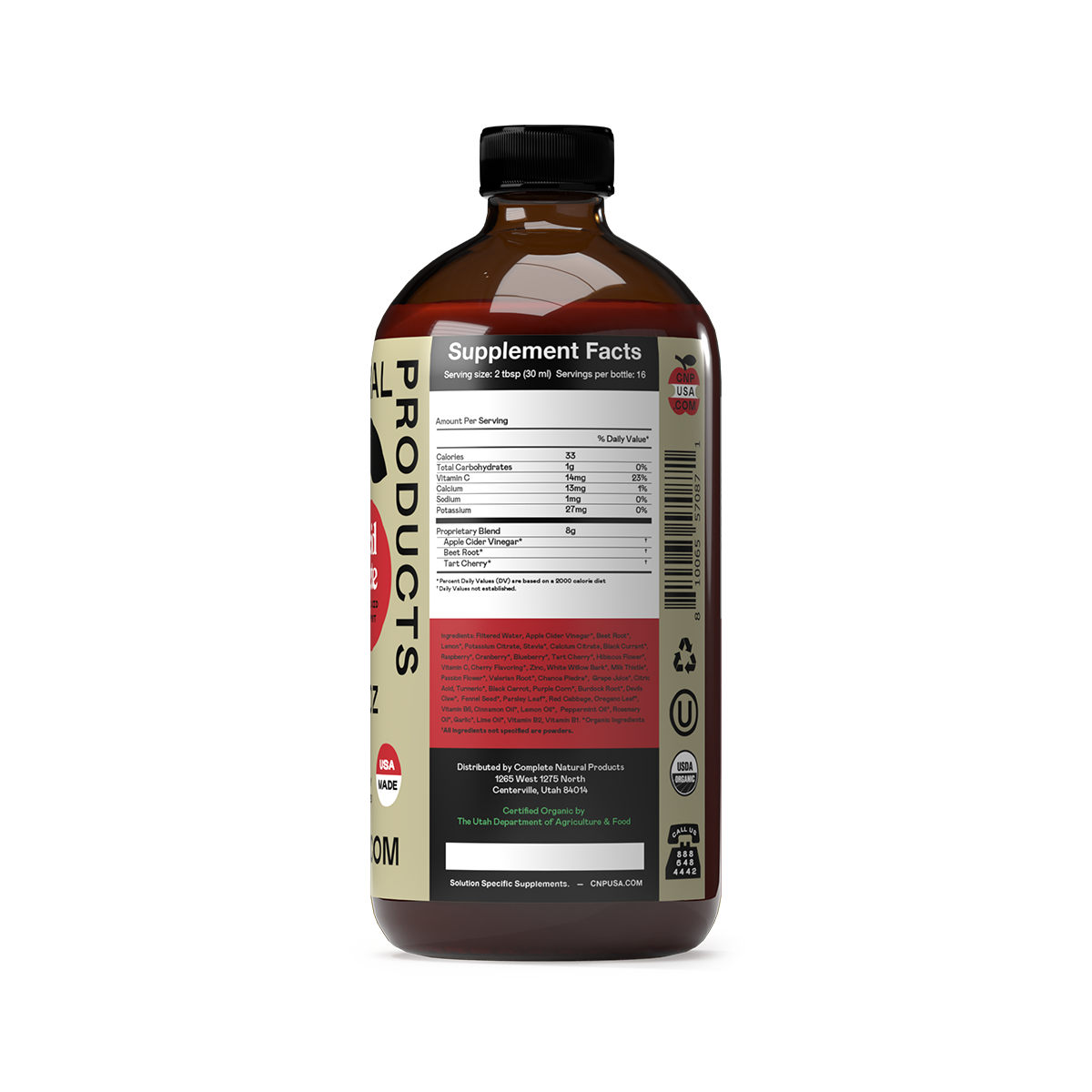 Acide urique complet - Bouteille en verre de 16 oz